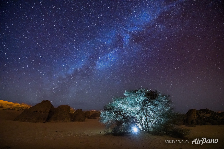 Milky Way above Sahara Desert