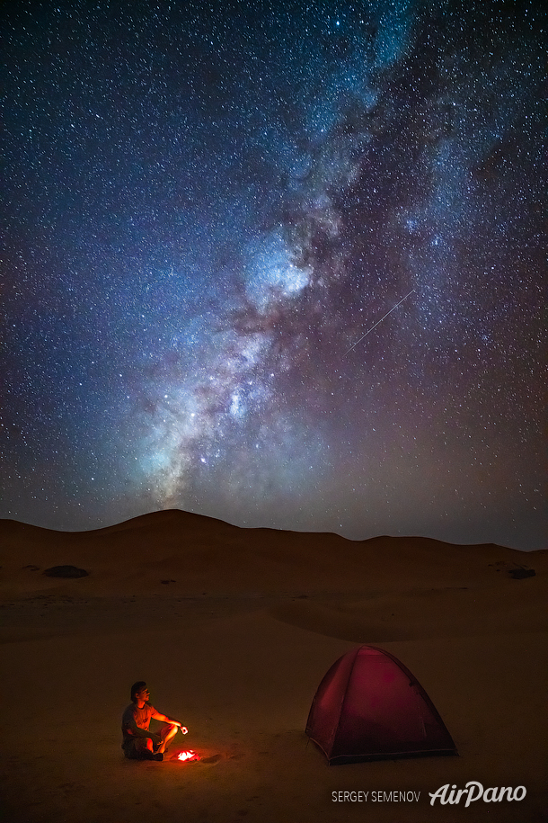 Milky Way above Sahara Desert