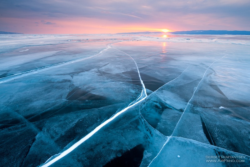 Sunrise at Maloe More Straight, Baikal