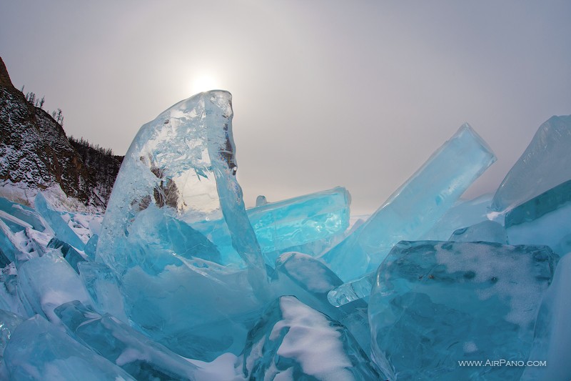 Pack ice on the lake