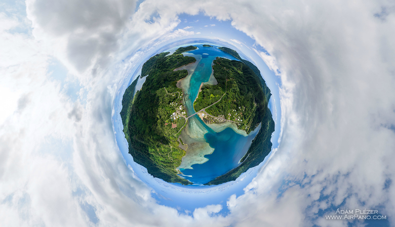 Planet of Huahine. Bridge between the islands Huahine-Nui and Huahine-Iti