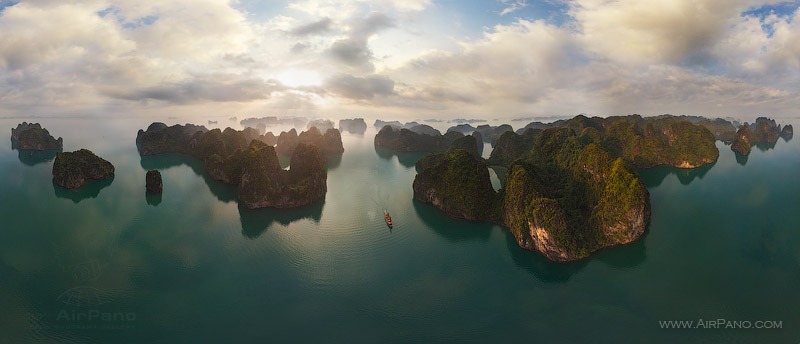 Sunrise over Halong Bay