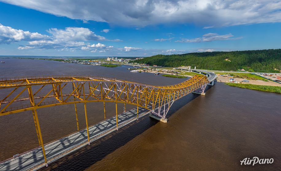 Red Dragon Bridge over the Irtysh River