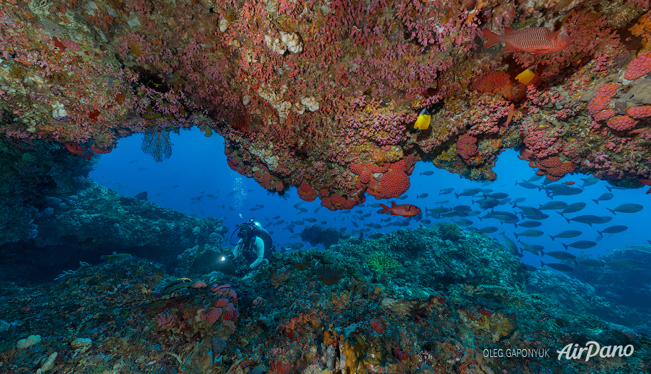 Underwater cave, Komodo, Indonesia