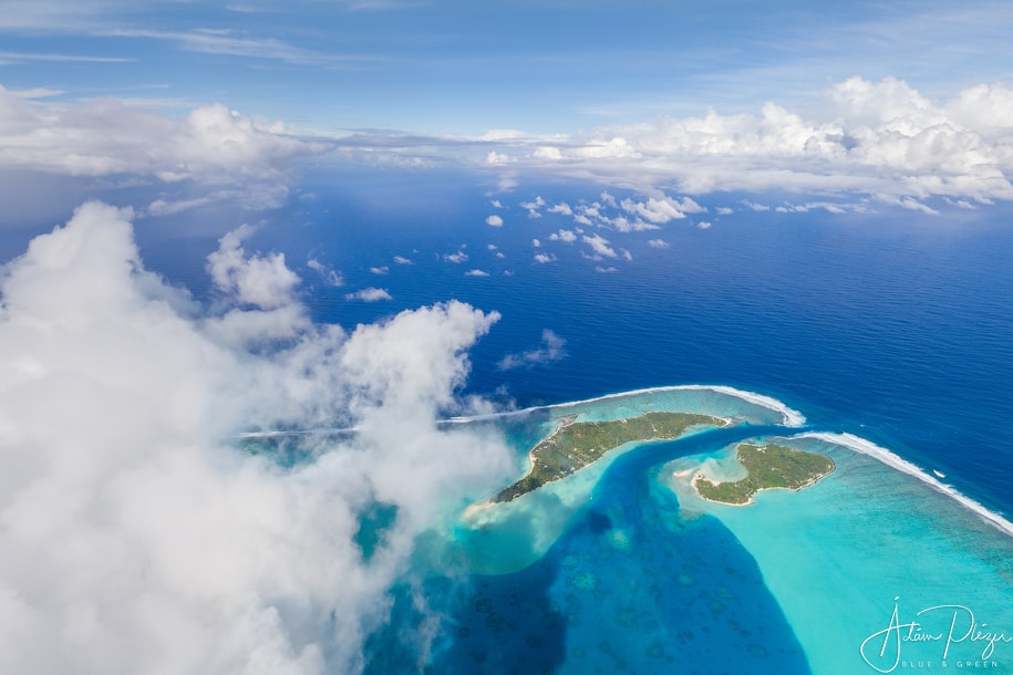 Maupiti Island, above the clouds