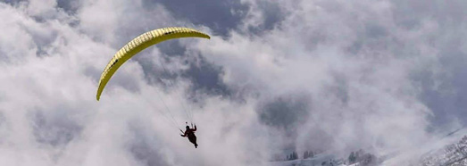 Paragliding. Rosa Khutor, Russia