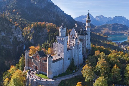 Neuschwanstein Castle and St. Coloman Church, Germany