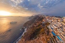 Fira. City at the top of the caldera