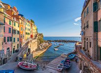 On the pier of Riomaggiore