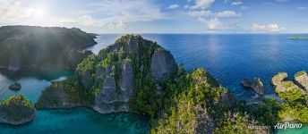 Aerial view of Pianemo Island, Raja Ampat