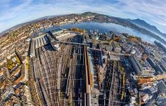 Above the railway station