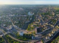 Bird’s eye view of Kaliningrad. House of Soviets Bird’s eye view of Kaliningrad. House of Soviets