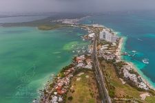 Top view of Cancun, Mexico