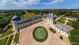 Over the main yard of Château de Valençay