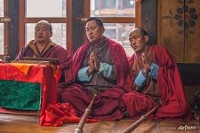 Puja in the Thangbi Lhakhang