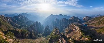 Bird’s eye view of Huangshan mountains