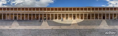 Panorama of the Patio of the Palace of Charles V