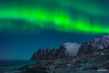 Northern lights above Senja Island