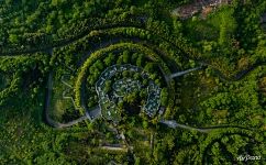 Panda base, Chengdu city view from 1000 meters