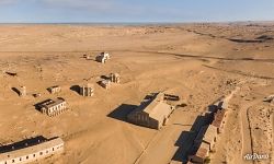 Bird's eye view of Kolmanskop Ghost Town