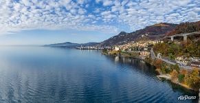 Swiss Riviera near Chillon Castle