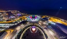 Fisht Olympic Stadium at night, Sochi