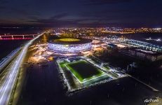 Volgograd Arena at night