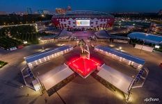 Spartak Stadium (Otkritie Arena) at night, Moscow