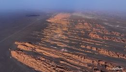 Yardangs from above