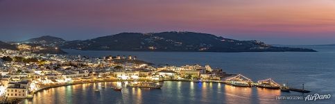 Mykonos at night