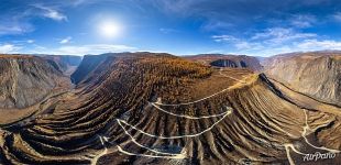 Russia, Altai. Katu-Yaryk Pass. Chulyshman River