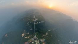 Zhangjiajie Glass Bridge from above