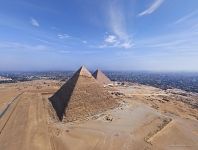 Pyramid of Khafre and Pyramid of Cheops. View from the Pyramid of Menkaure Pyramid of Khafre and Pyramid of Cheops. View from the Pyramid of Menkaure