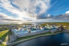 Solovetsky Monastery in autumn evening