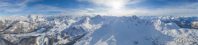 Altiport Courchevel. Panorama