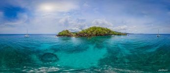 Above Molinere Marine Park, Grenada Island