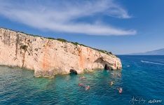 Time for kayaking into the Blue Caves at Skinari