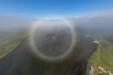 Halo above Kronotskaya River. Cordon Istok (Source)