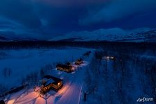 Snow Valley at night