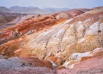 Colorful Mountains of Kyzyl-Chin (Mars). Altai, Russia