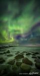 Northern lights. Barents Sea Coast, Russia