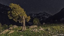 Fann Mountains. Near Kulikalon Lake at night