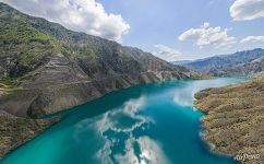 Blue waters of Naryn River