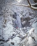 Waterfall in winter