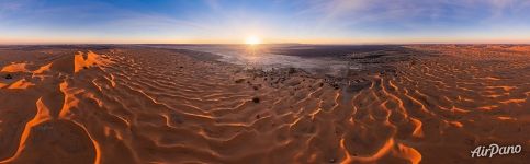 Erg Chebbi desert near Merzouga at sunset