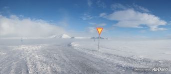 Snow storm, Icelandic highland