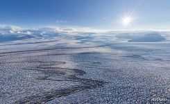 Ice river of Breidamerkurjoekull glacier