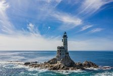 Aniva lighthouse on a sunny day