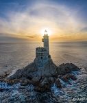 Halo around the Aniva lighthouse