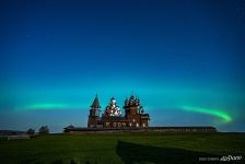 Northern lights above Kizhi